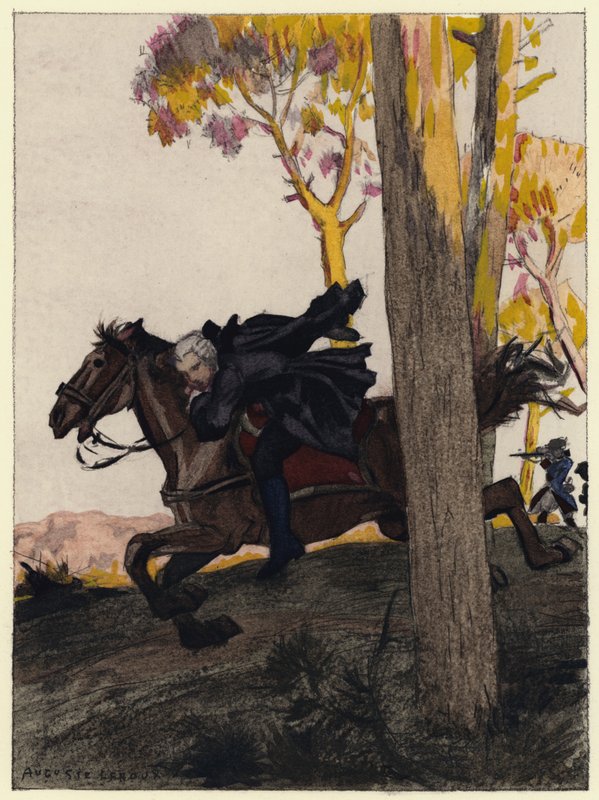 Illustration til Casanovas erindringer (farvelitografi) af Jules Marie Auguste Leroux