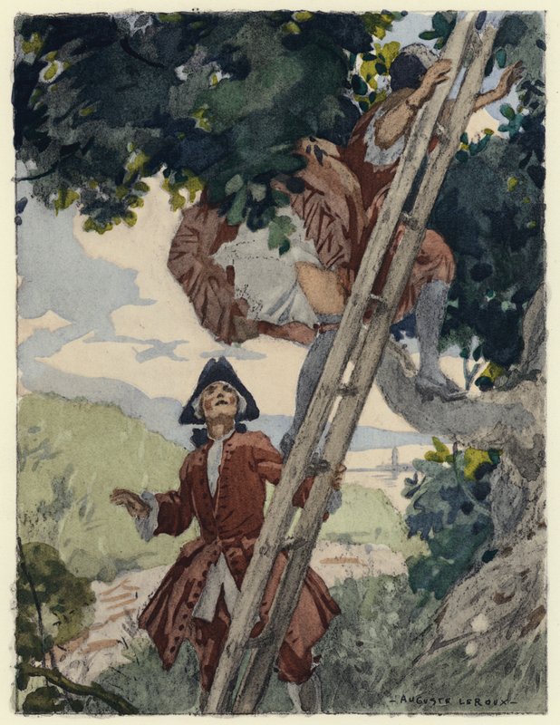 Illustration til Casanovas erindringer (farvelitografi) af Jules Marie Auguste Leroux