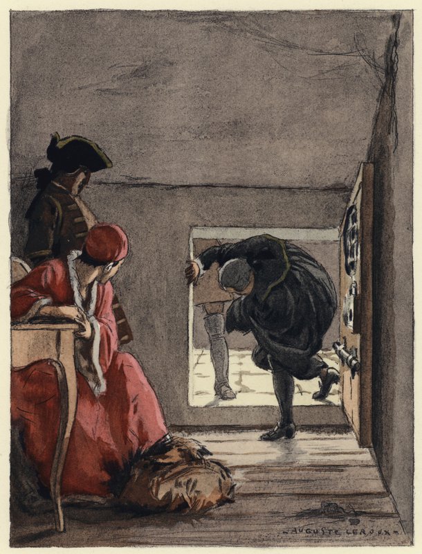 Illustration til Casanovas erindringer (farvelitografi) af Jules Marie Auguste Leroux