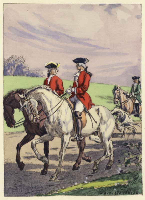 Illustration til Casanovas erindringer (farvelitografi) af Jules Marie Auguste Leroux