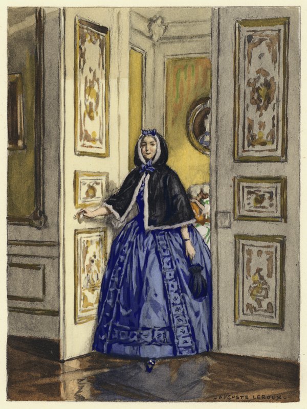 Illustration til Casanovas erindringer (farvelitografi) af Jules Marie Auguste Leroux