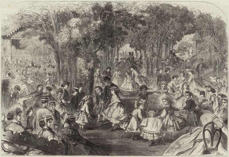 Børnebold på præ-catalansk (gravering) af Jules Pelcoq