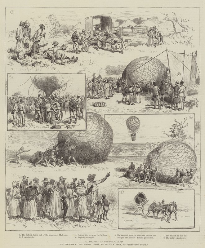Ballonflyvning i Bechuanaland af Julius Mandes Price