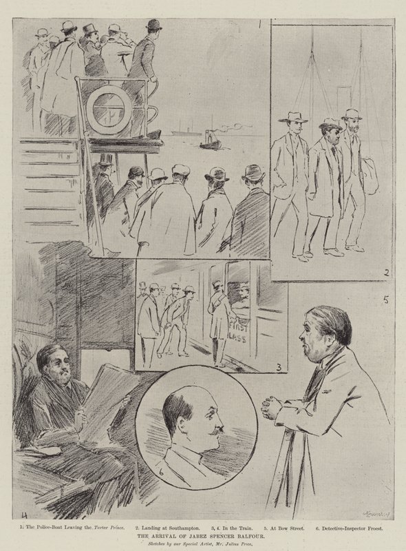 Jabez Spencer Balfours ankomst af Julius Mandes Price