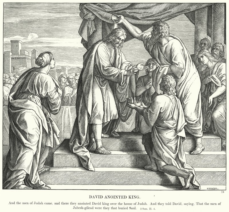 David Salvet Konge (gravering) af Julius (after) Schnorr von Carolsfeld