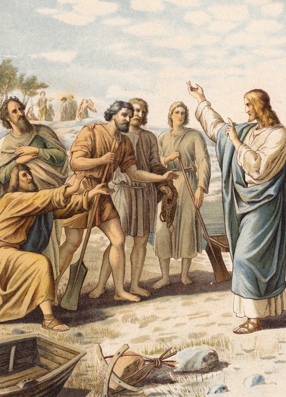 Nathaniel (farvelitografi) af Julius (after) Schnorr von Carolsfeld