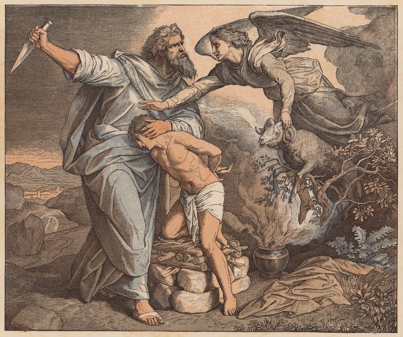 Isaks ofring, Første Mosebog, XXII af Julius (after) Schnorr von Carolsfeld