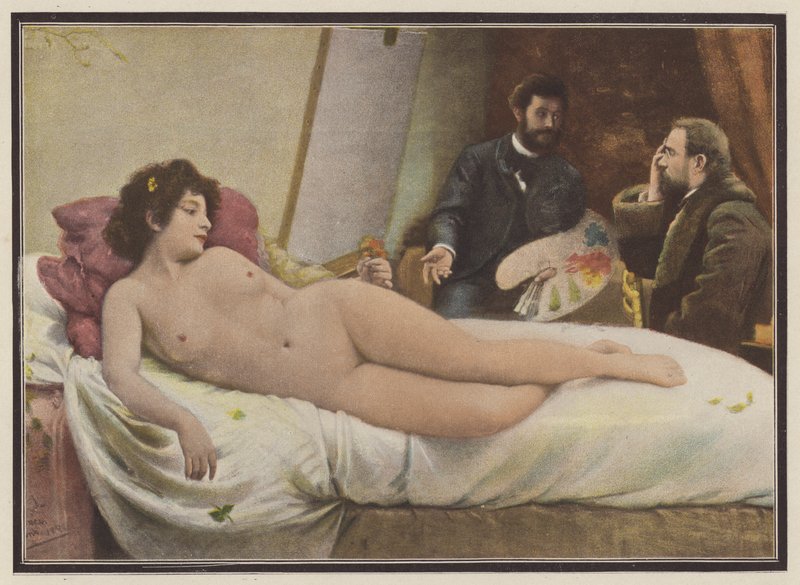 Den smukke Laurette (farve litho) af Julius C. (after) Rolshoven