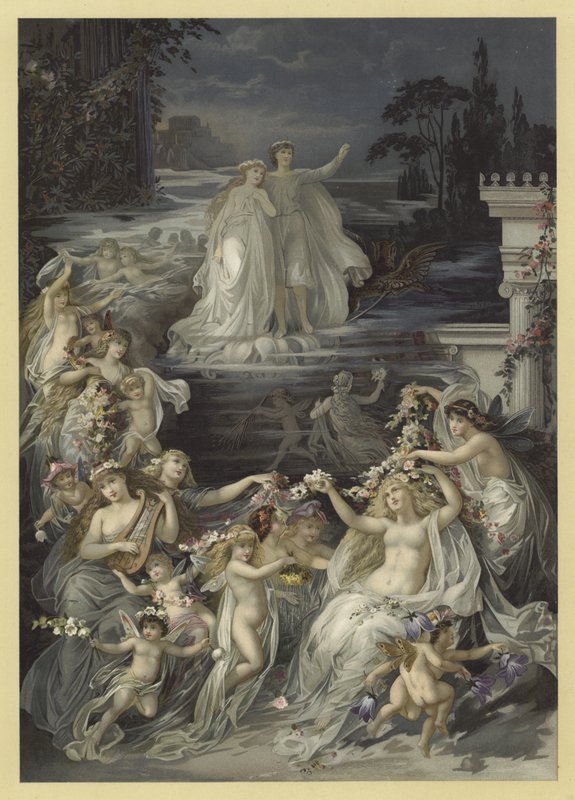 Illustration til A Midsummer Nights Dream (chromolitho) af Julius Hoeppner