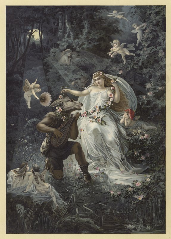 Illustration til A Midsummer Nights Dream (chromolitho) af Julius Hoeppner