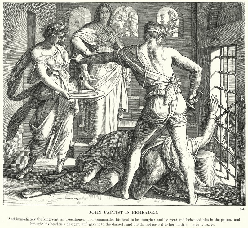 Johannes Baptist halshugges af Julius Schnorr von Carolsfeld