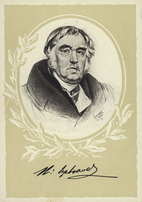 Ivan Krylov, russisk fabulist af Karl Pavlovich Bryullov
