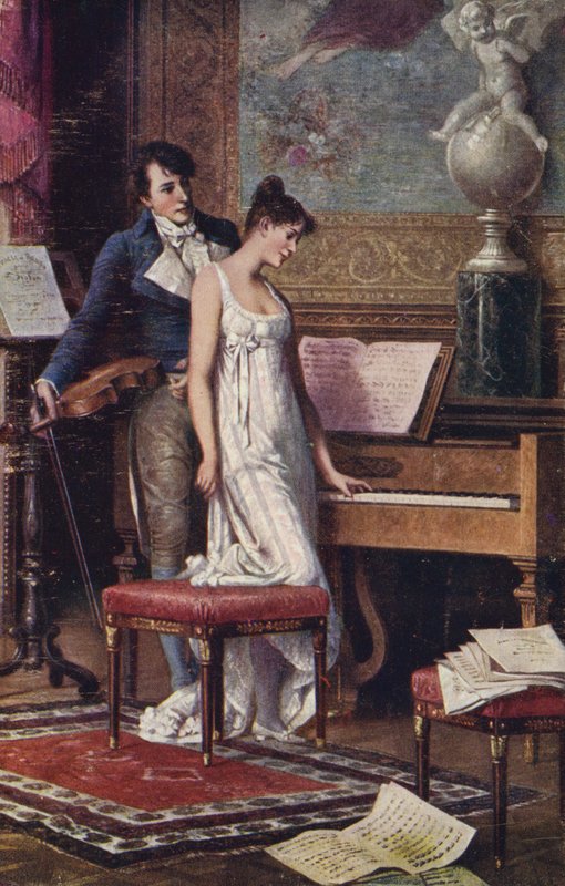 Duetten, 1800-tallet af Karl the Elder Schweninger