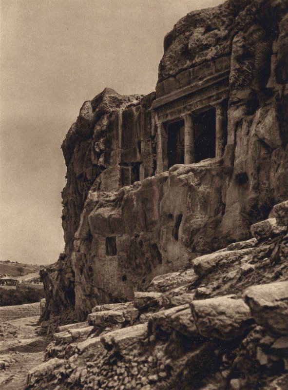 Jerusalem, St James Grotte i Kidrondalen (s/h foto) af Karl Grober