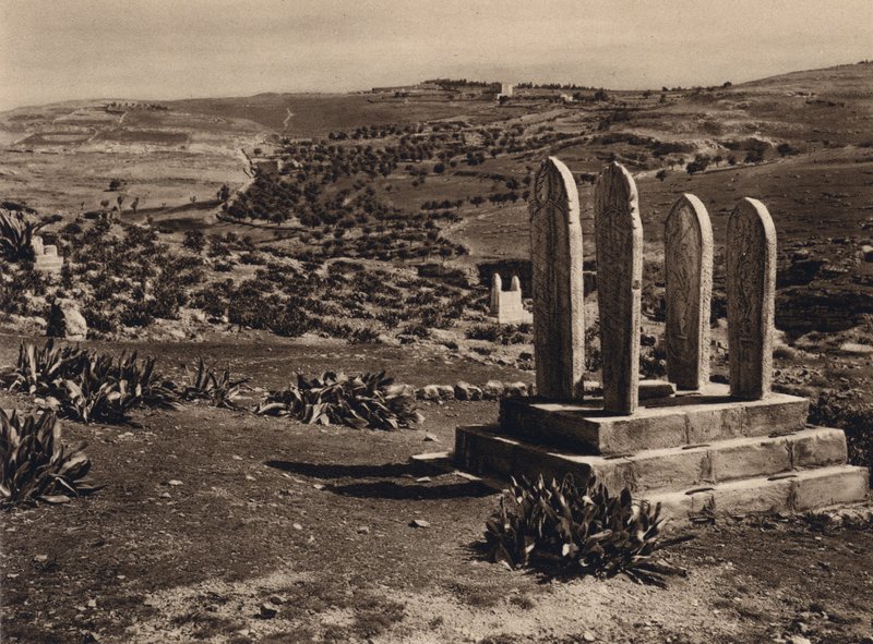 Jerusalem, Muhammedansk grav (s/h-foto) af Karl Grober
