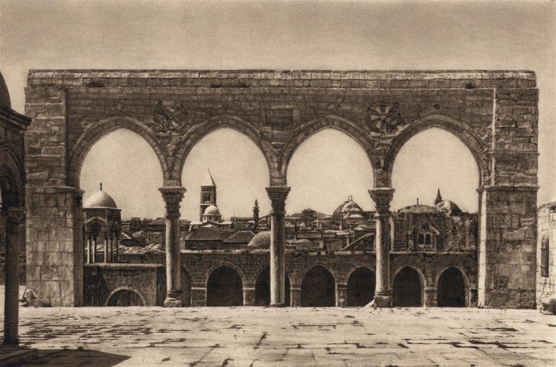 Jerusalem, Templets sted (s/h foto) af Karl Grober