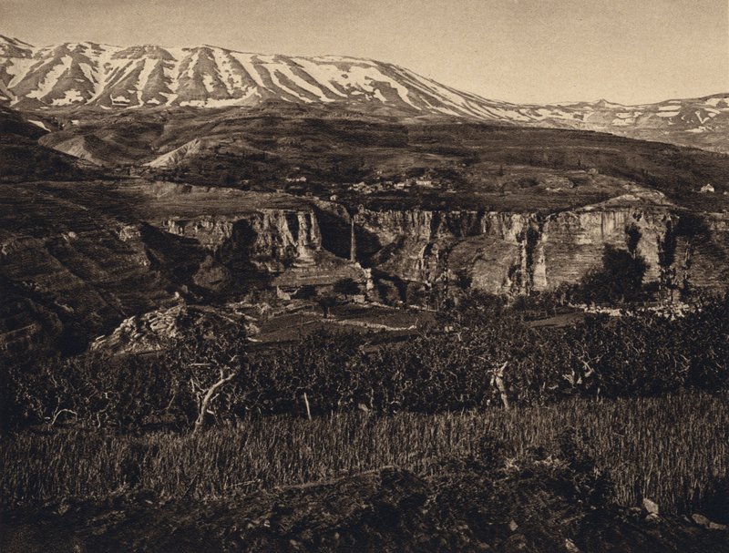 Libanon, Landskab (s/h-billede) af Karl Grober