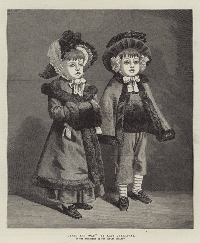 Darby og Joan, i udstillingen på Dudley Gallery af Kate Greenaway