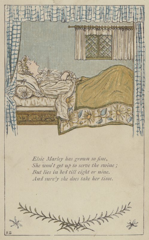 Elsie Marley er blevet så fin (farve litho) af Kate (after) Greenaway