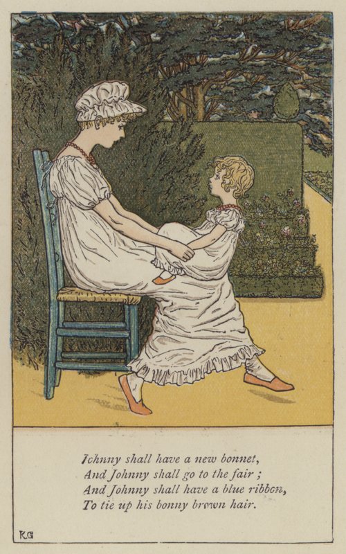 Johnny skal have en ny motorhjelm (farve litho) af Kate (after) Greenaway