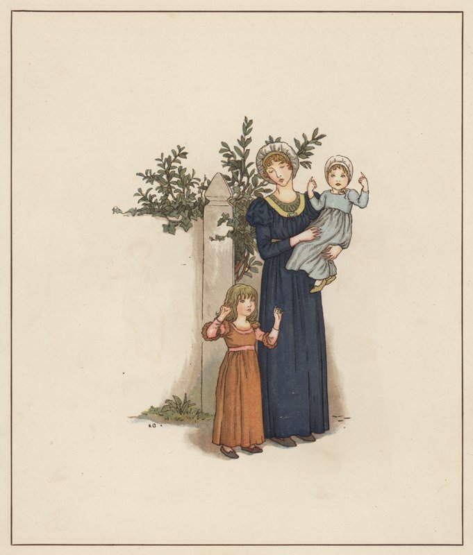 Kate Greenaway-illustration til The Pied Piper of Hamelin af Robert Browning (farve litho) af Kate (after) Greenaway
