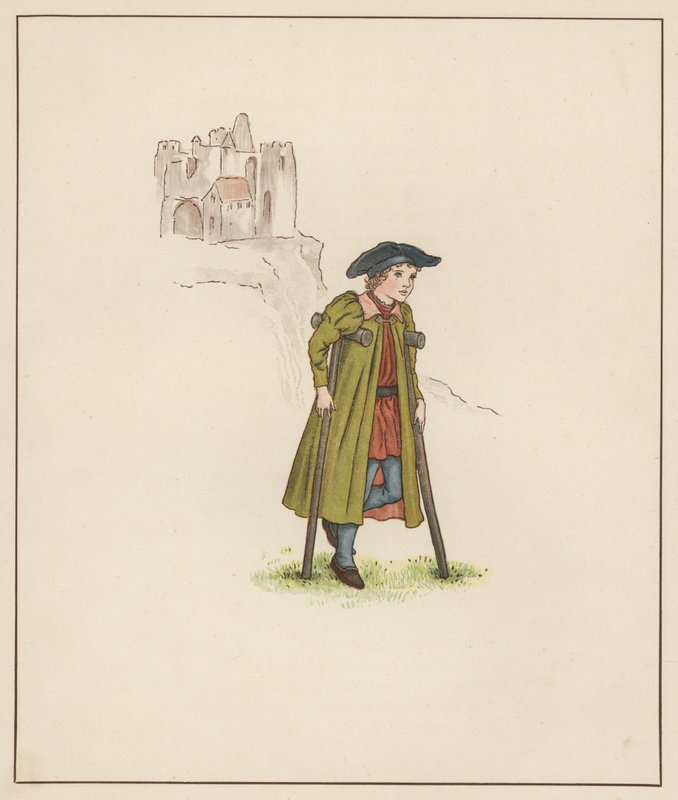 Kate Greenaway-illustration til The Pied Piper of Hamelin af Robert Browning (farve litho) af Kate (after) Greenaway