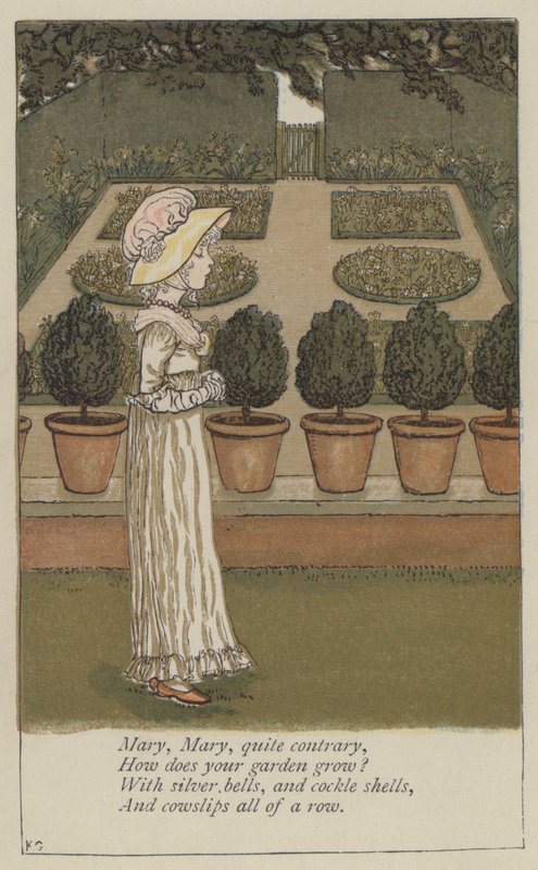 Mary, Mary, helt modsat (farve litho) af Kate (after) Greenaway