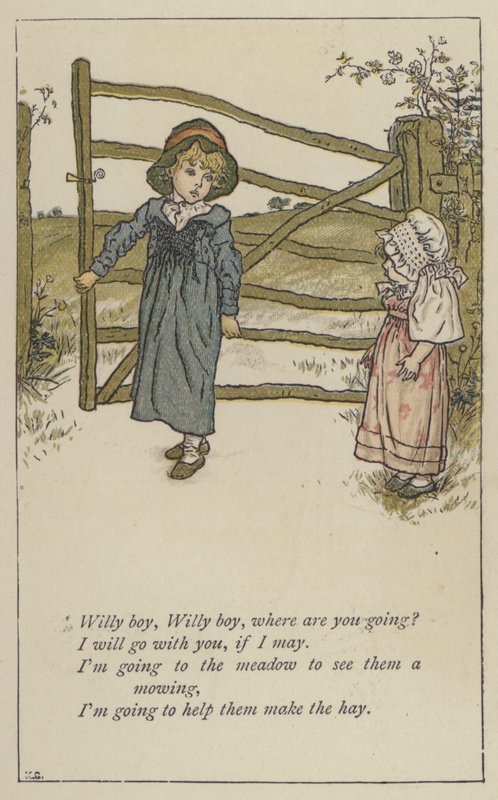 Willy boy, Willy boy, hvor skal du hen (farve litho) af Kate (after) Greenaway