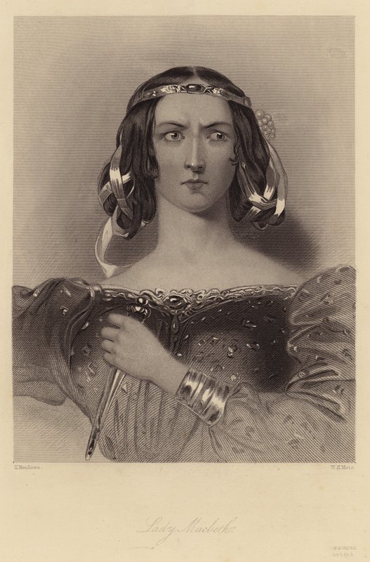 Shakespeare: Macbeth, Lady Macbeth, 2. akt, 2. scene (kobberstik) af Kenny Meadows