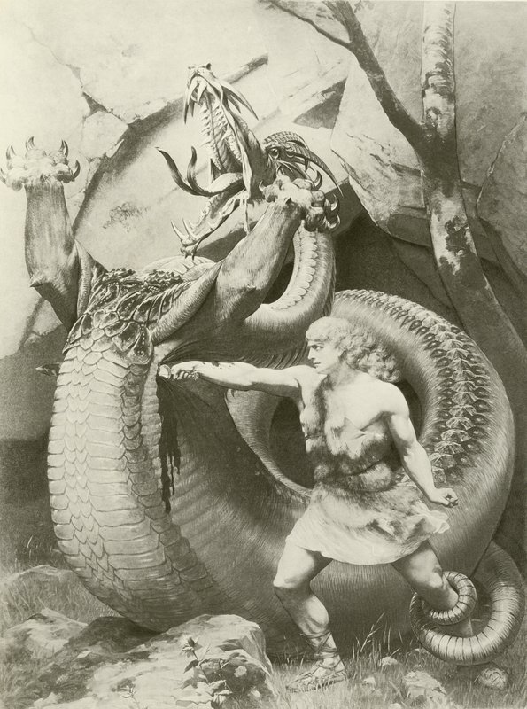 Siegfried, akt II scene vi (dybtryk) af Konrad Dielitz