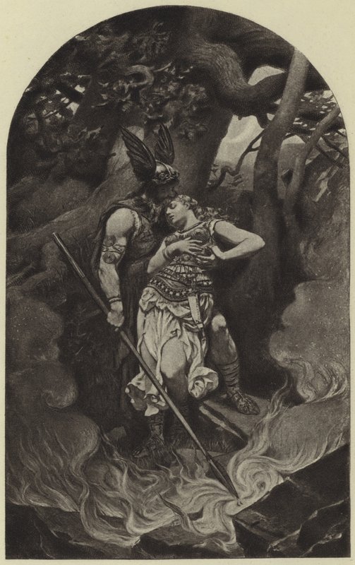 Wotans farvel til Brunhild (fotogravure) af Konrad Dielitz
