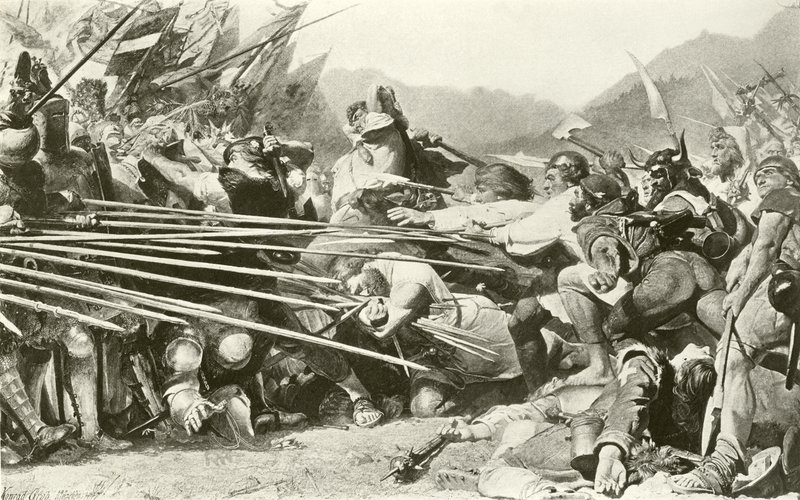 Arnold Winkelried i Sempach (dybtryk) af Konrad Grob