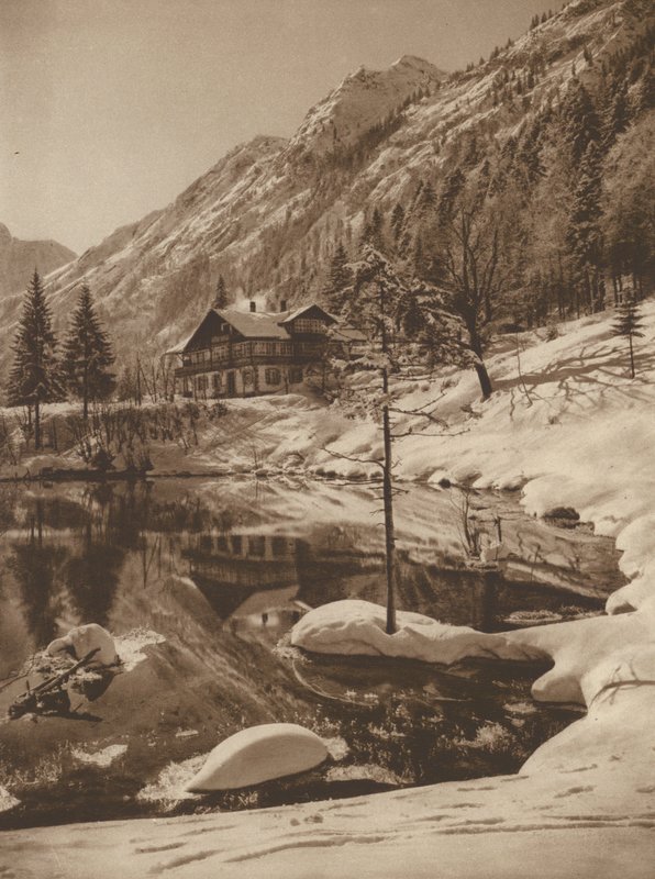 Der Christlessee bei Oberstdorf; Christlessee i Oberstdorf (s/h foto) af Kurt Hielscher
