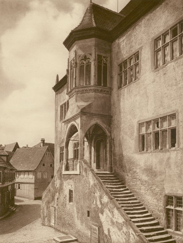 Dettelbach a Main, Rathaus; Dettelbach on the Main, Rådhus (s/h foto) af Kurt Hielscher