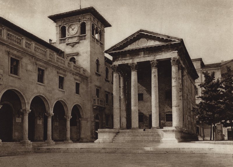 Italien: Polo, Tempio Augusteo (s/h foto) af Kurt Hielscher