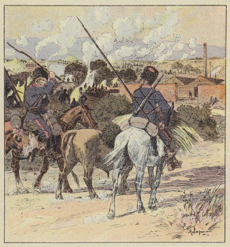 Bivuak af general Rennenkampfs kosakker af L. Malespine