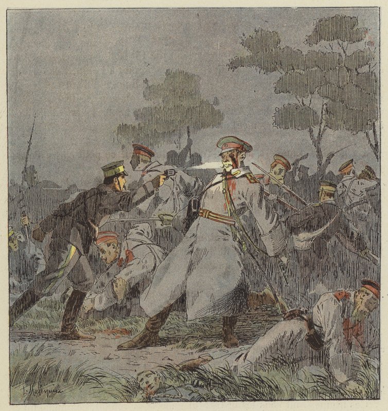 Combat de nuit a Mo-Tien-Ling af L. Malespine