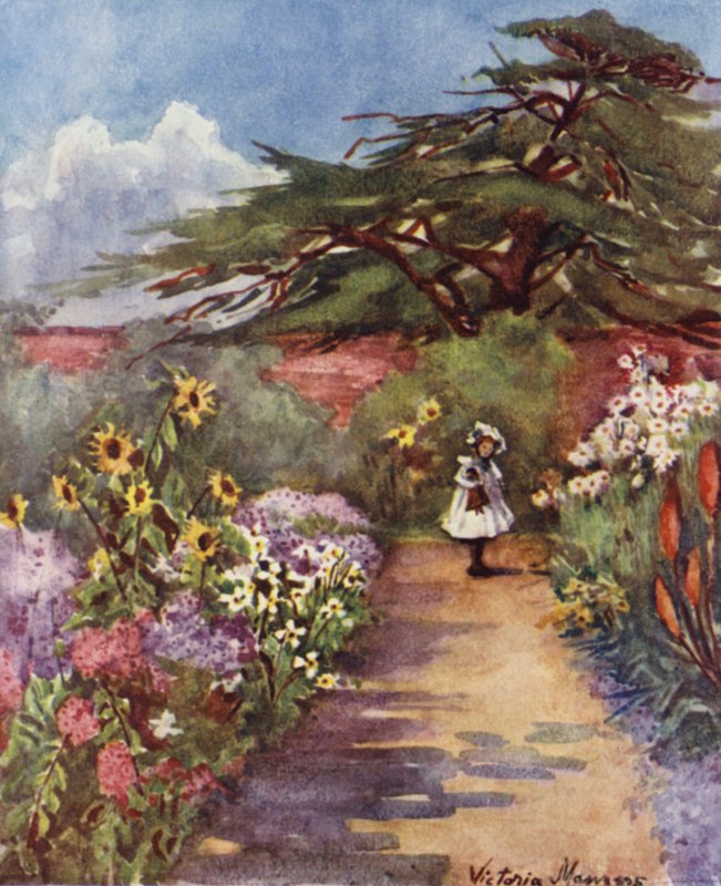 Old English Garden, Brockwell Park (Color Litho) af Lady Victoria Marjorie Harriet Manners