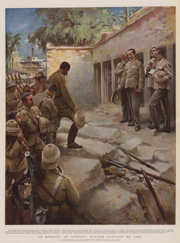 Til minde om Gordon, dræbt 26. januar 1885 (chromolitho) af Lance Calkin