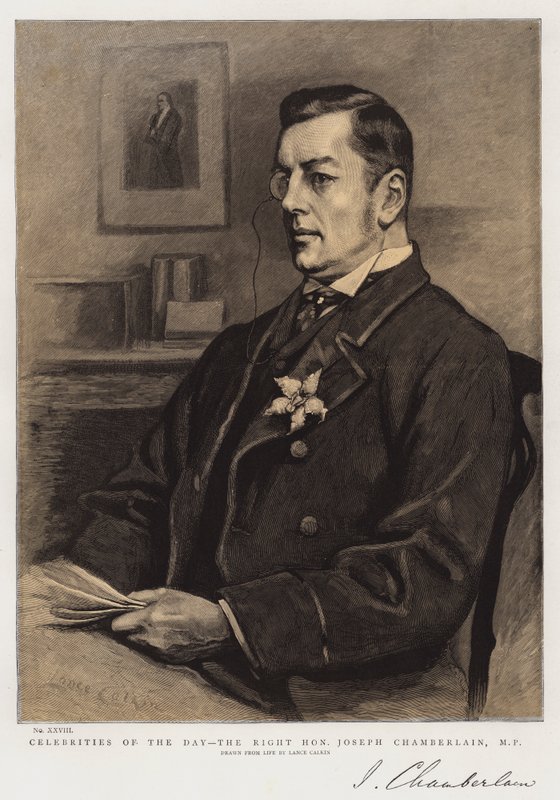 Dagens berømtheder, den ærede Joseph Chamberlain, MP af Lance Calkin