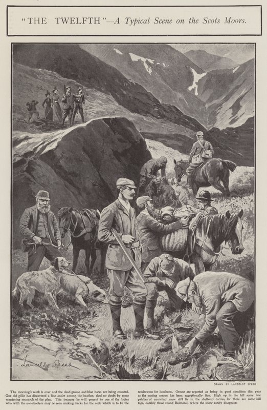 "The Twelfth" - en typisk scene på de skotske maurere (litho) af Lancelot Speed