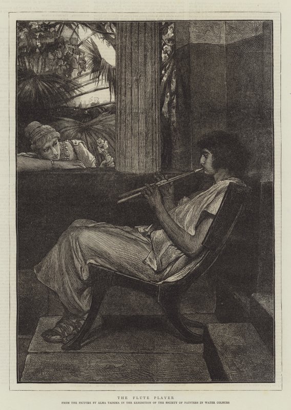 Fløjtespilleren af Lawrence Alma Tadema