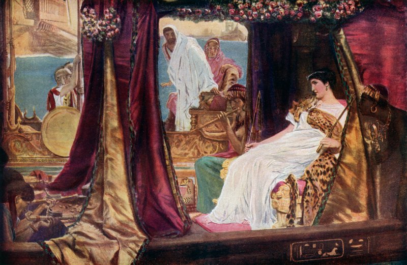 Cleopatra i sin pram, fra Shakespeares Antony og Cleopatra af Lawrence after Alma Tadema