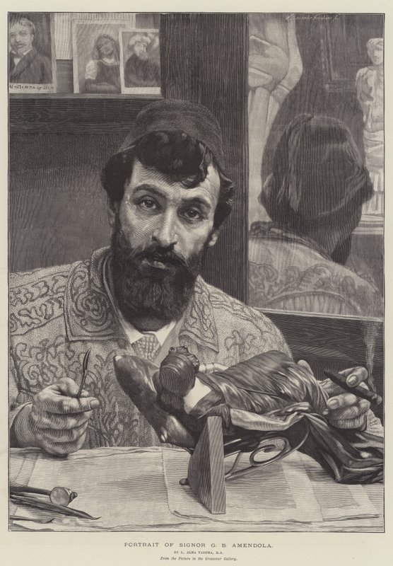 Portræt af Signor G B Amendola af Lawrence Alma Tadema