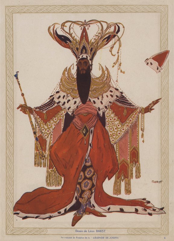 Kostumedesign af Leon Bakst for Potiphar in a Ballets Russes-produktion af Richard Strauss