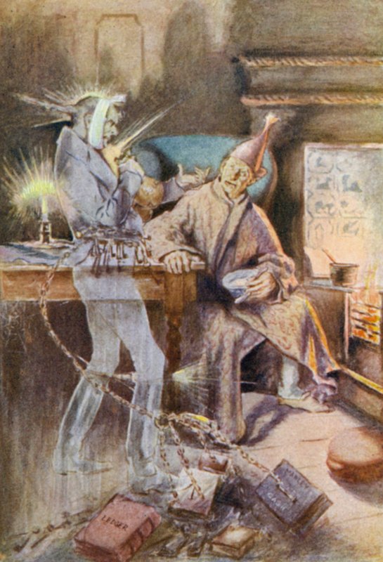 Illustration til A Christmas Carol af Leonard Skeats