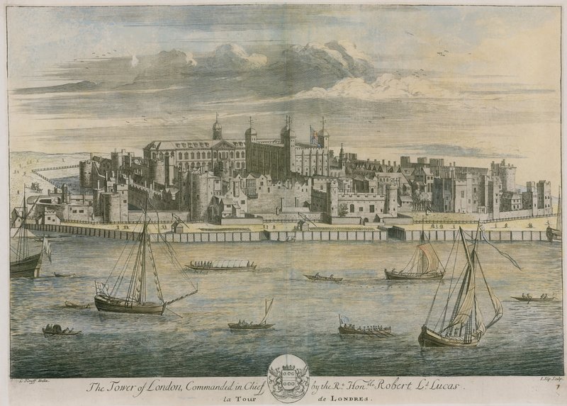 Tower of London kommanderet af den højre ærede Robert Lucas af Leonard Knyff