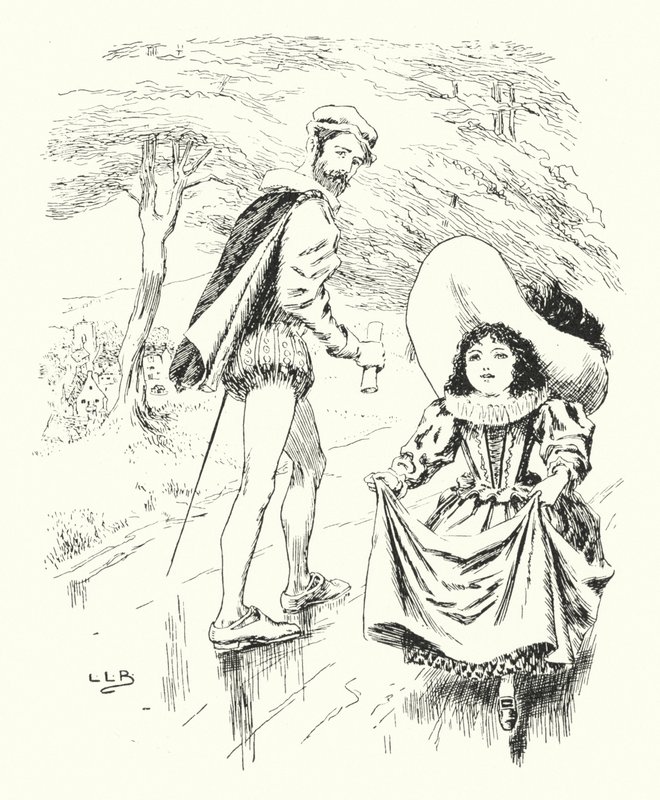 Da jeg skulle op ad Pippin-bakken, var Pippin-hill beskidt (gravering) af Leonard Leslie Brooke