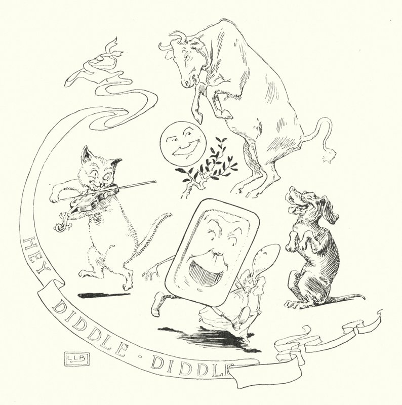 Hej! diddle, diddle, katten og violinen (gravering) af Leonard Leslie Brooke
