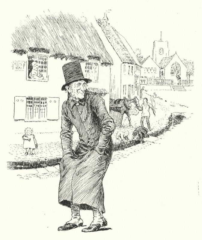 Gamle Abram Brown er død og væk, du vil aldrig se ham mere (gravering) af Leonard Leslie Brooke